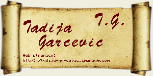 Tadija Garčević vizit kartica